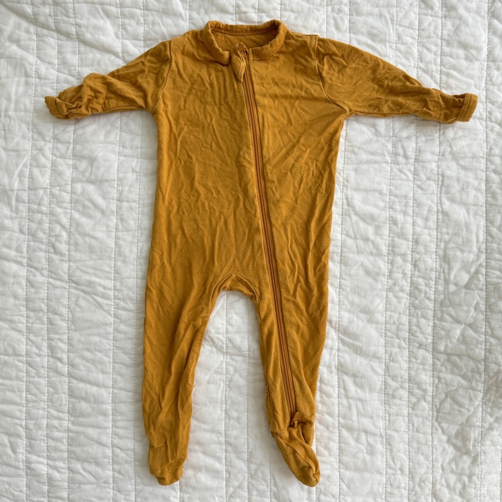 kyte baby footie newborn in marigold